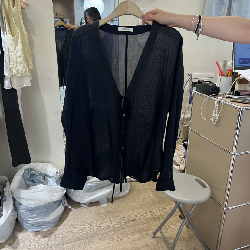 W AND J東大門直郵女裝新款真品人氣休閑26夏季襯衫蕾絲衫W AND J襯衫/蕾絲衫圖色4