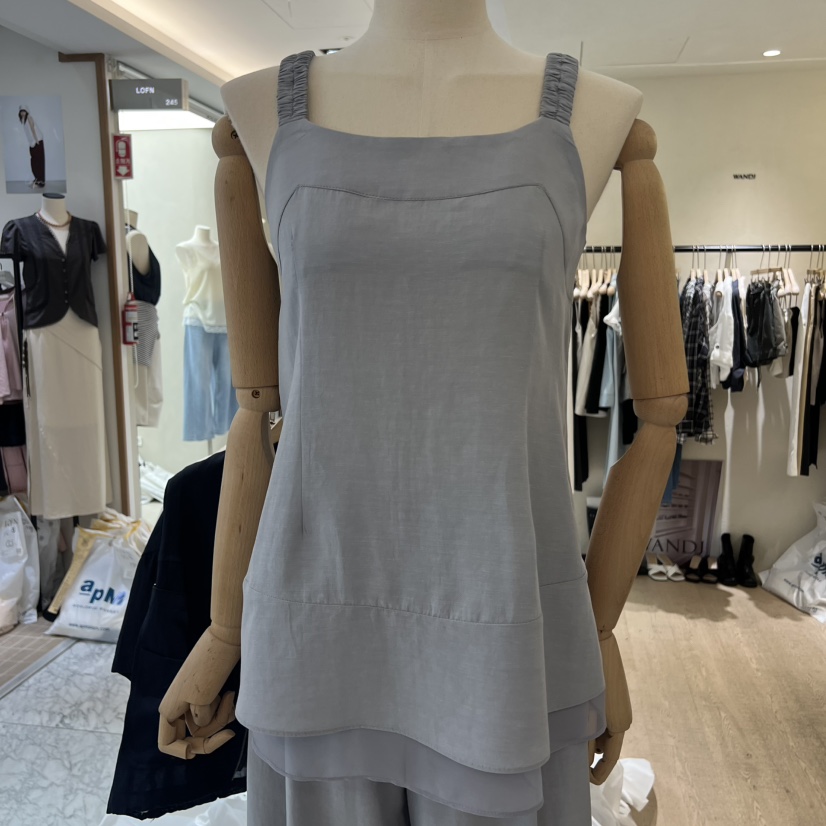 W AND J東大門實拍女裝新品推薦真品熱賣時尚休閑吊帶背心W AND J吊帶/背心圖色4