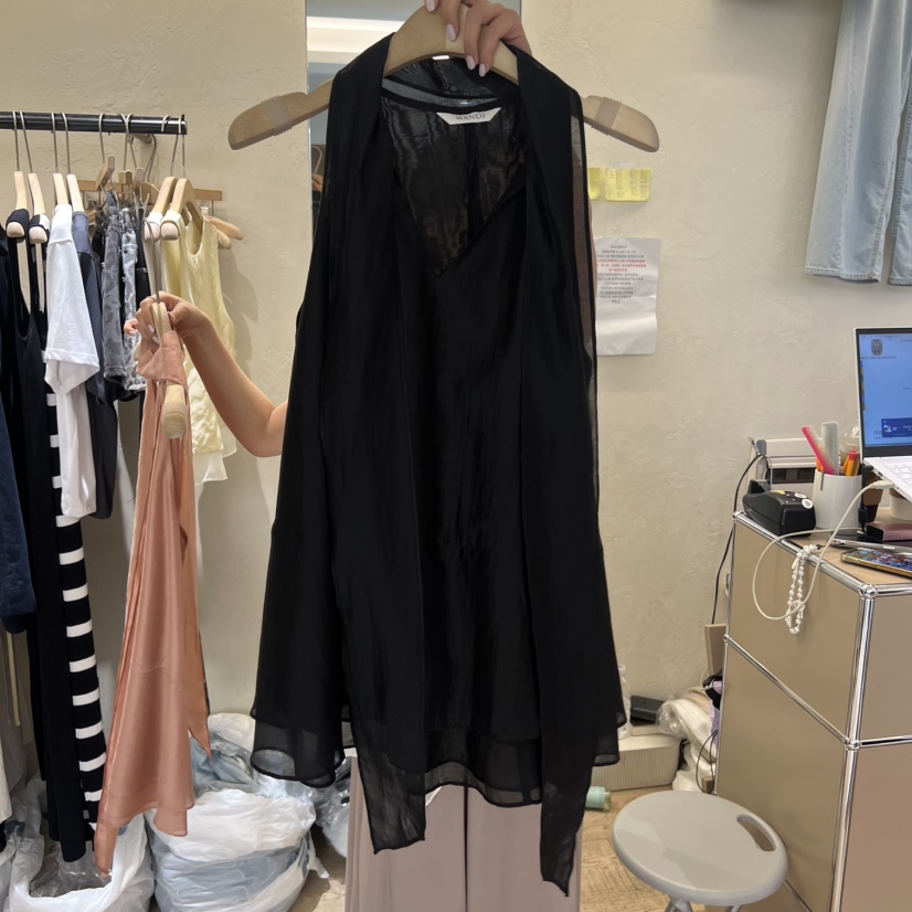 W AND J東大門直郵女裝新品26夏季真品推薦吊帶背心V領W AND J吊帶/背心圖色3