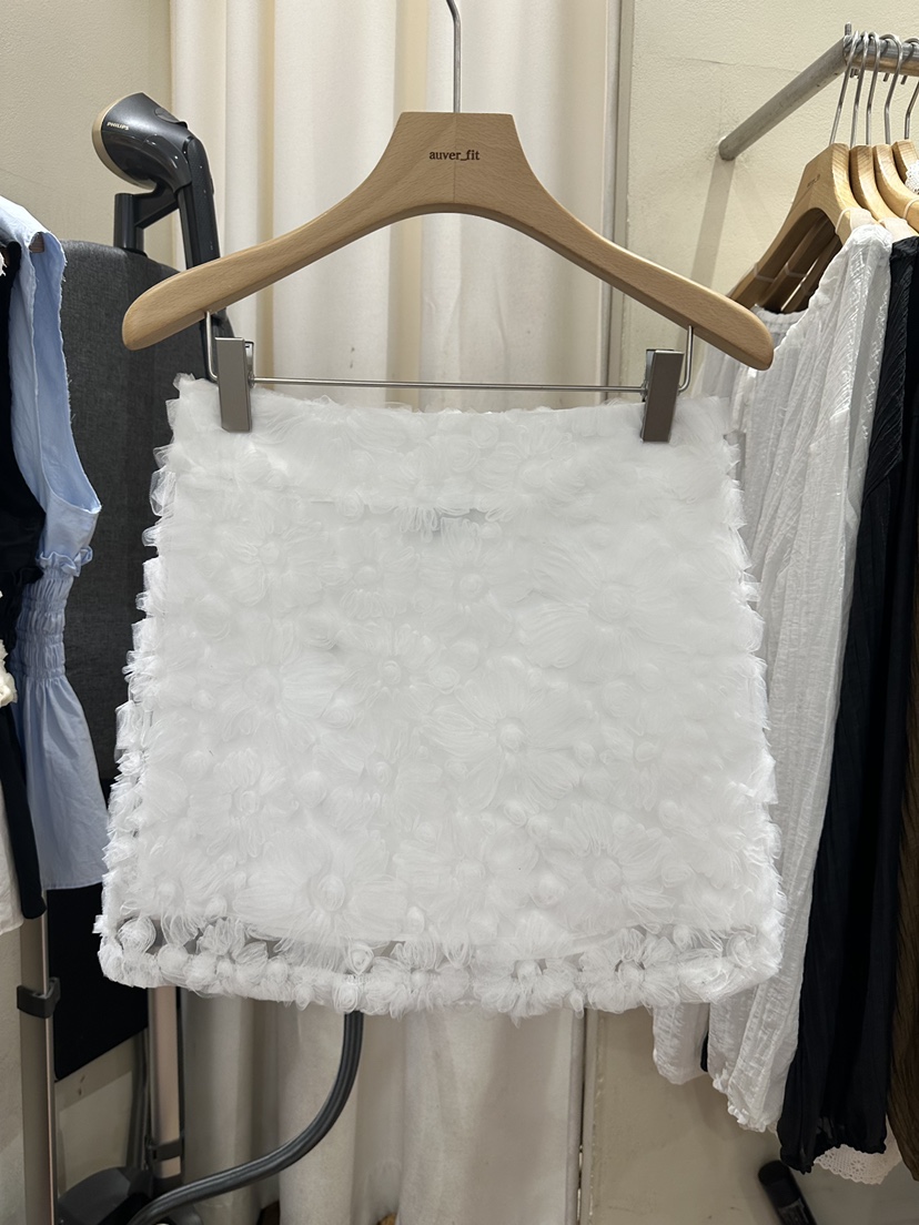 AUVERFIT東大門代購女裝新品休閑推薦26夏季真品時尚短裙AUVERFIT短裙圖色1白色
