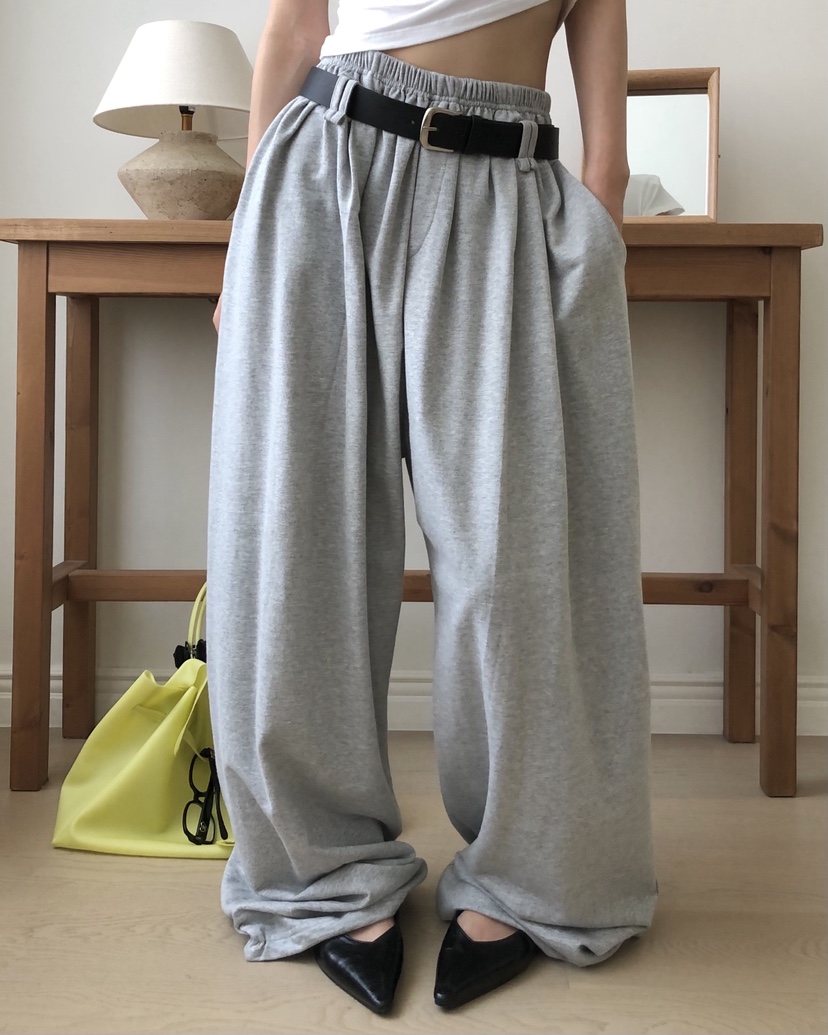OKIE東大門直郵女裝新品人氣推薦時尚真品休閑褲套裝腰帶OKIE休閑褲圖色1