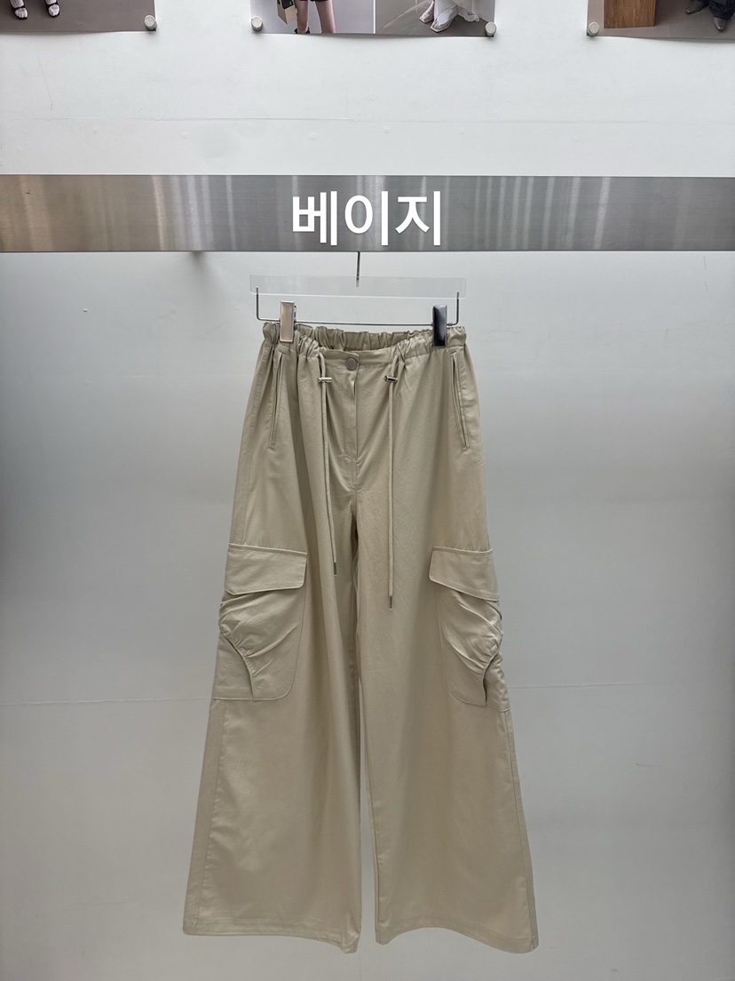 AMOOD韓國直郵女裝新款熱賣真品休閑時尚26夏季休閑褲口袋褶裥AMOOD休閑褲圖色2
