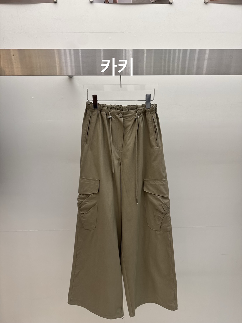 AMOOD韓國直郵女裝新款熱賣真品休閑時尚26夏季休閑褲口袋褶裥AMOOD休閑褲圖色3
