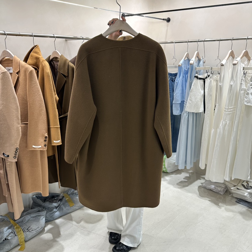 Color B東大門直郵女士新品熱賣時尚人氣休閑中長款大衣Color B中長款大衣
