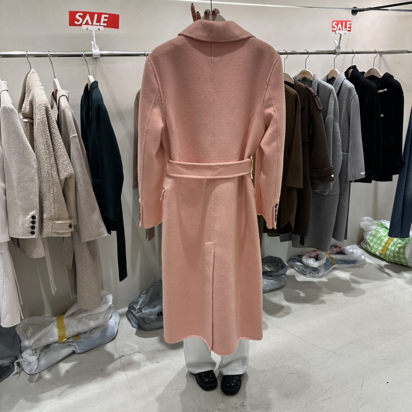 Color B東大門代購女士新品推薦人氣熱賣中長款大衣含腰帶Color B中長款大衣