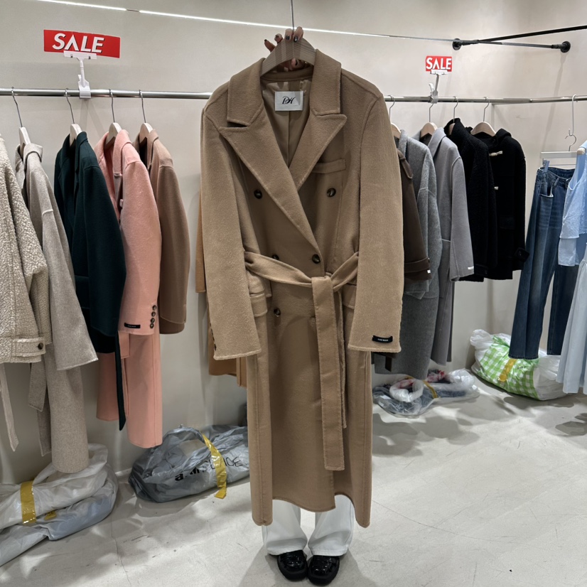 Color B東大門代購女裝新品26夏季時尚中長款大衣含腰帶Color B中長款大衣圖色1