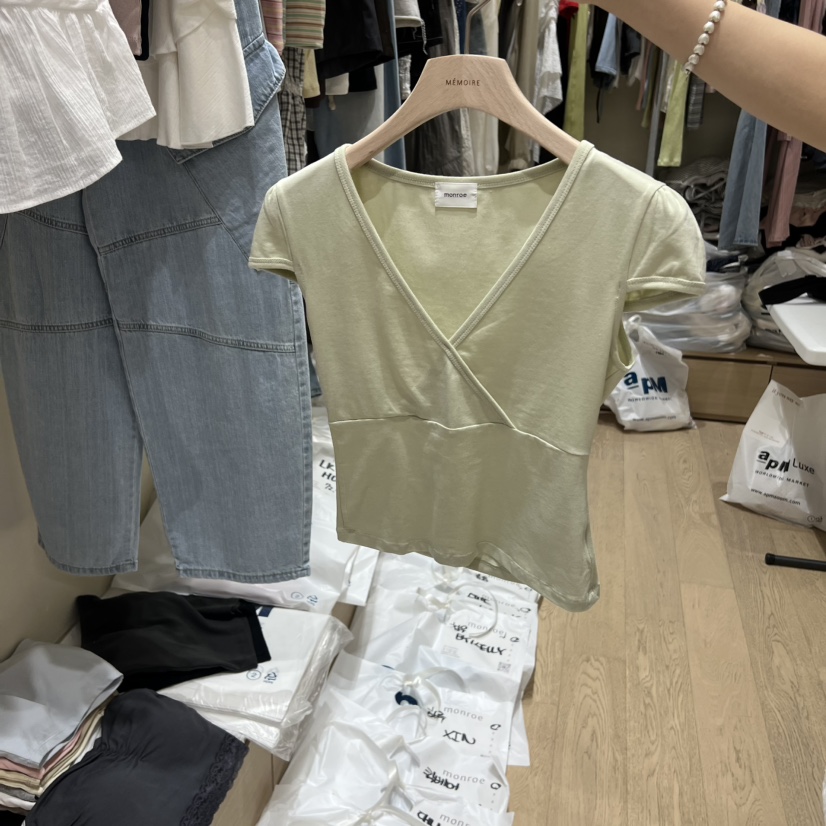 MEMOIRE韓國代購女裝新款推薦26夏季人氣時尚熱賣休閑T恤MEMOIRET恤圖色2