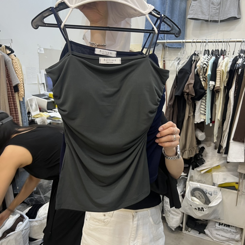 ONESTASTE韓國代購女士新款熱賣休閑時尚吊帶背心開衩無袖TASTE/ONESTASTE吊帶/背心圖色2