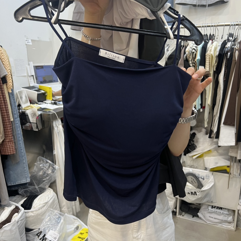 ONESTASTE韓國代購女士新款熱賣休閑時尚吊帶背心開衩無袖TASTE/ONESTASTE吊帶/背心圖色3