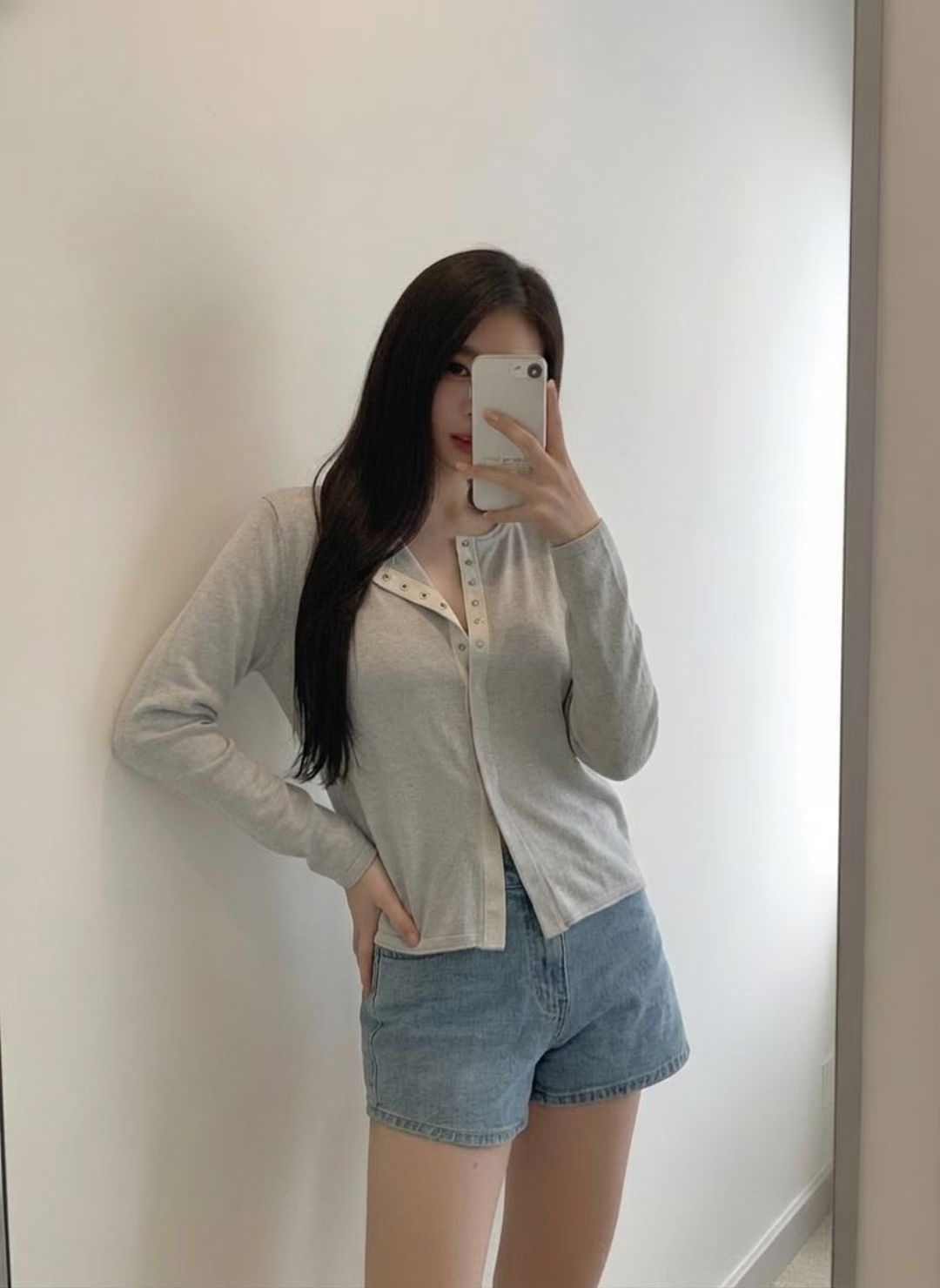 MUTE韓國代購女士新品熱賣時尚推薦人氣26夏季針織衫不含內搭MUTE針織衫圖色1