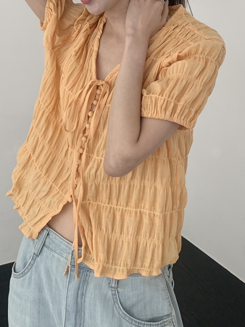 LE AVE韓國代購女裝新品真品時尚26夏季休閑熱賣襯衫蕾絲衫LE AVE襯衫/蕾絲衫