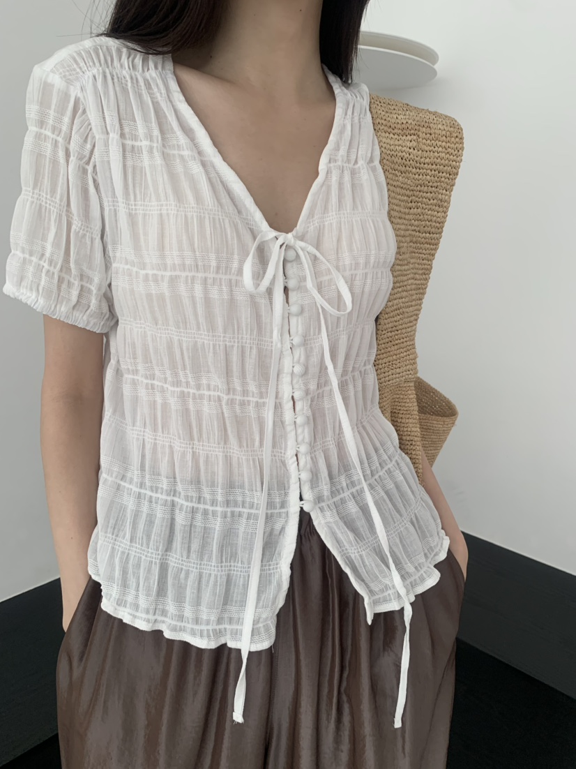 LE AVE韓國代購女裝新品真品時尚26夏季休閑熱賣襯衫蕾絲衫LE AVE襯衫/蕾絲衫