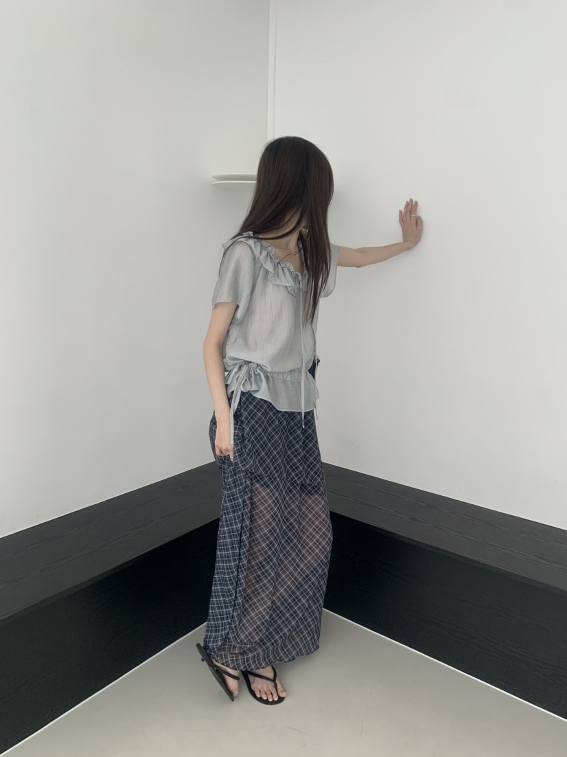 LE AVE韓國代購女裝新品時尚26夏季真品推薦休閑襯衫蕾絲衫LE AVE襯衫/蕾絲衫