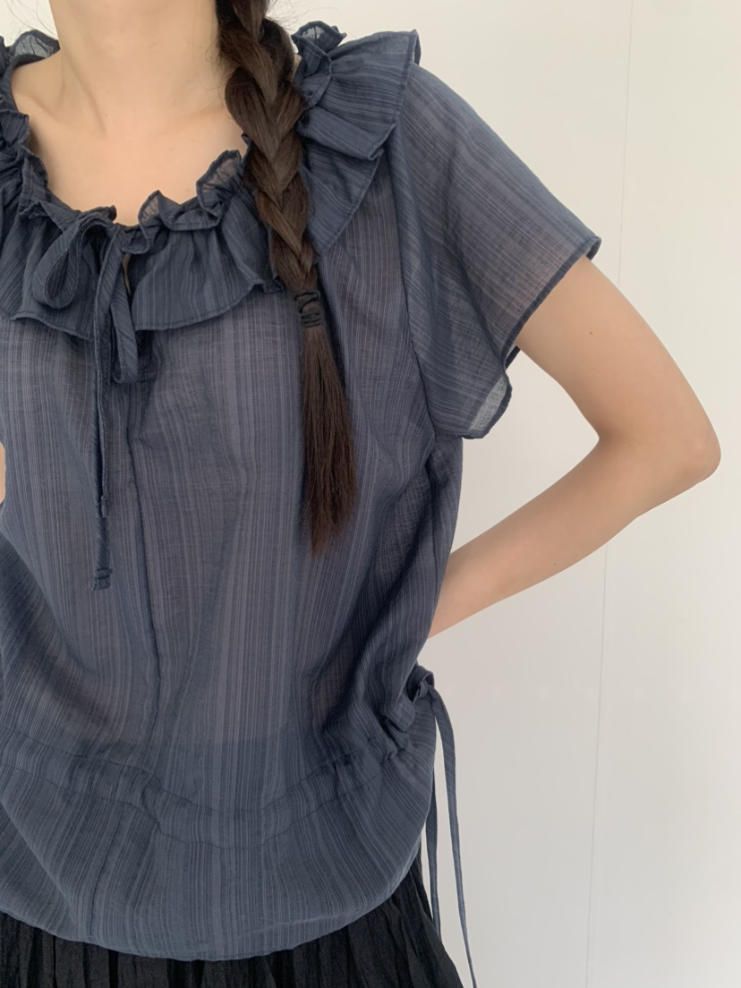 LE AVE韓國代購女裝新品時尚26夏季真品推薦休閑襯衫蕾絲衫LE AVE襯衫/蕾絲衫