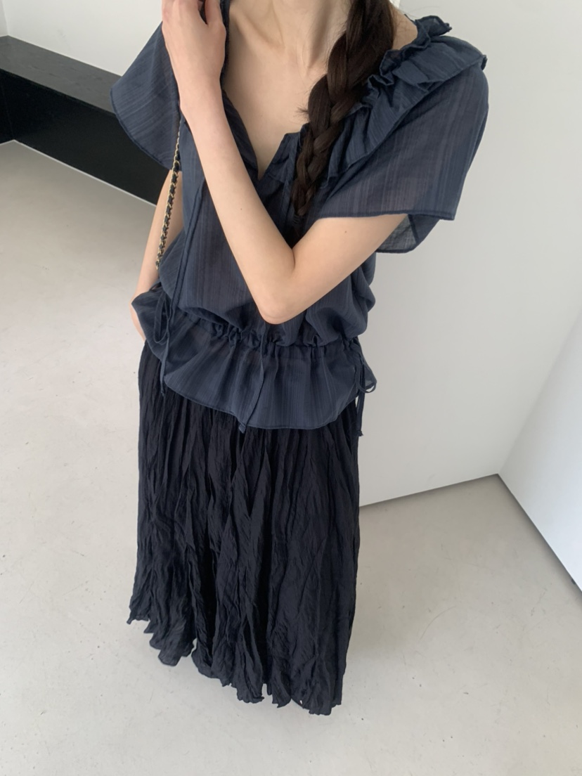LE AVE韓國代購女裝新品時尚26夏季真品推薦休閑襯衫蕾絲衫LE AVE襯衫/蕾絲衫