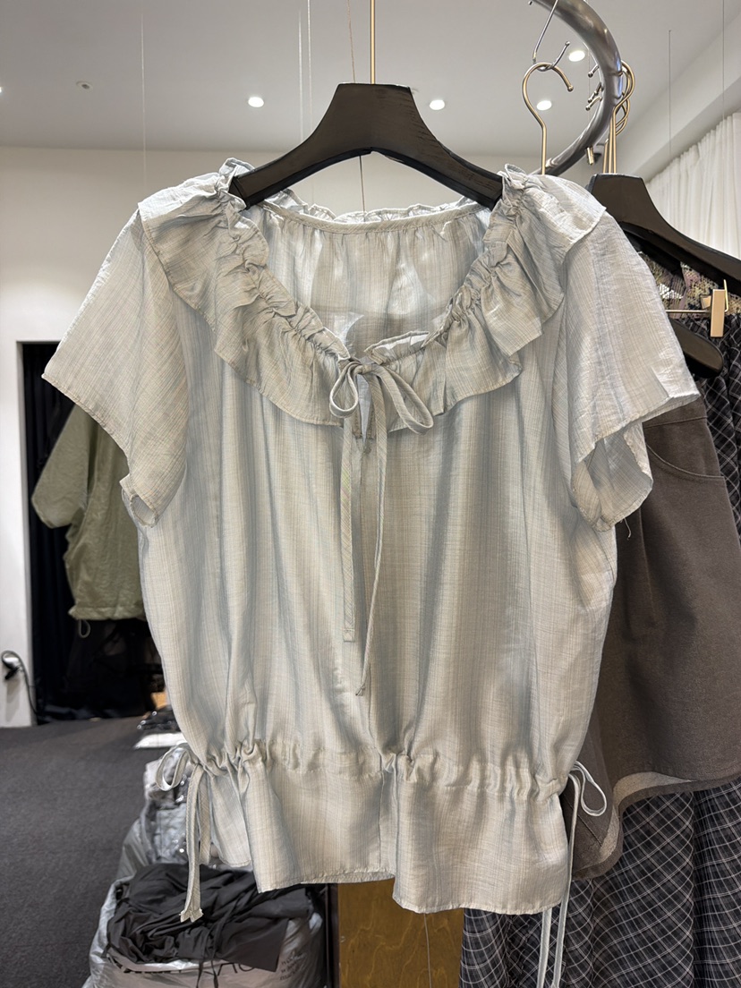 LE AVE韓國代購女裝新品時尚26夏季真品推薦休閑襯衫蕾絲衫LE AVE襯衫/蕾絲衫圖色2