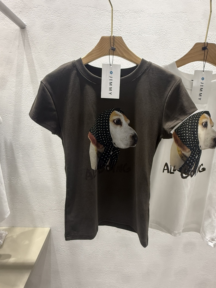 JIMMY韓國直郵女裝新款真品26夏季休閑熱賣人氣時尚推薦T恤JIMMY/REMAKET恤圖色1