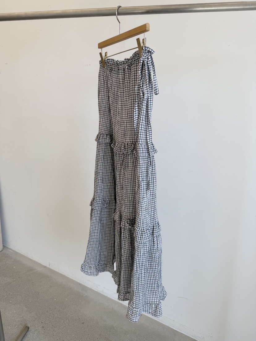 LAUNDRY韓國代購女裝新品熱賣真品時尚人氣26夏季長裙格子LAUNDRY長裙