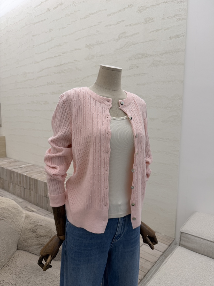 LAUNDRY韓國直郵女裝新品真品休閑26夏季針織衫麻花針織開衫LAUNDRY針織衫