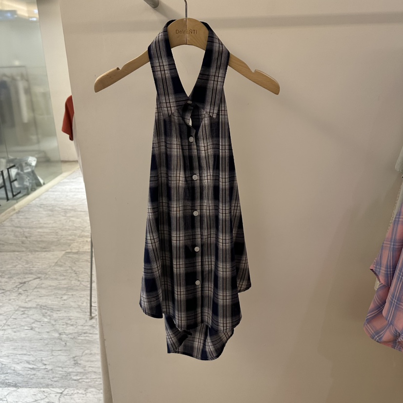 DE VENTI東大門實拍女士新品推薦人氣熱賣真品吊帶背心格子DE VENTI吊帶/背心圖色3