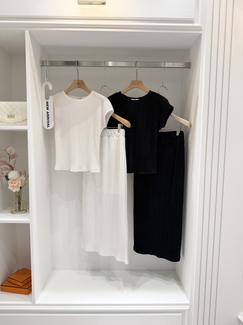 CLOTH韓國代購女裝新品26夏季時尚推薦真品人氣套裝百褶褶裙CLOTH套裝