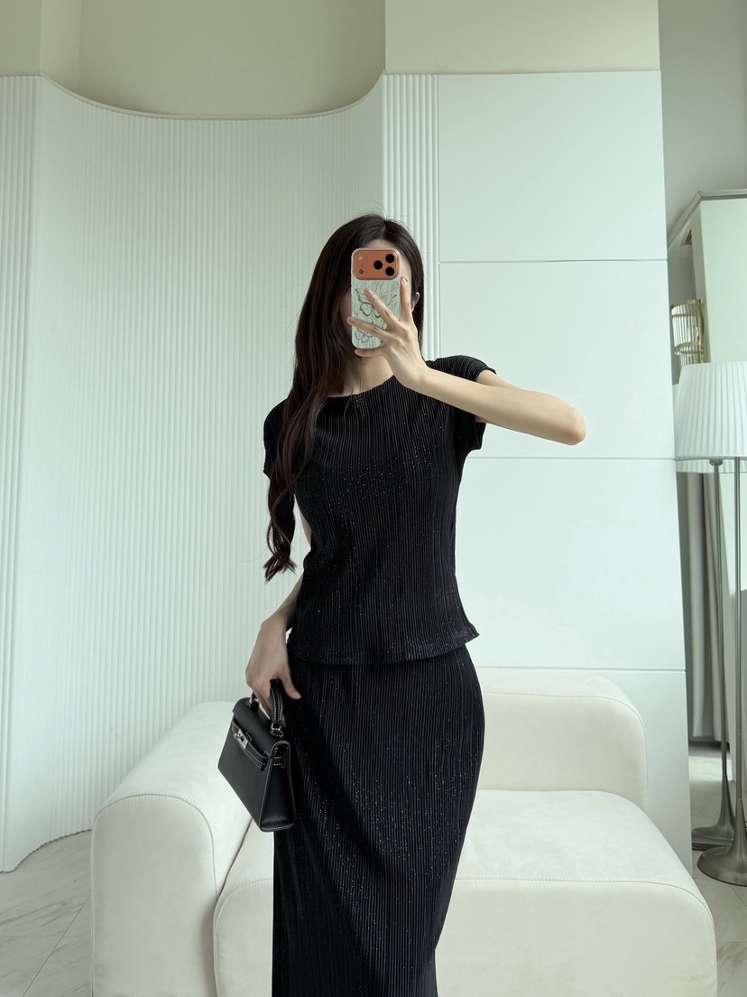 CLOTH韓國代購女裝新品26夏季時尚推薦真品人氣套裝百褶褶裙CLOTH套裝