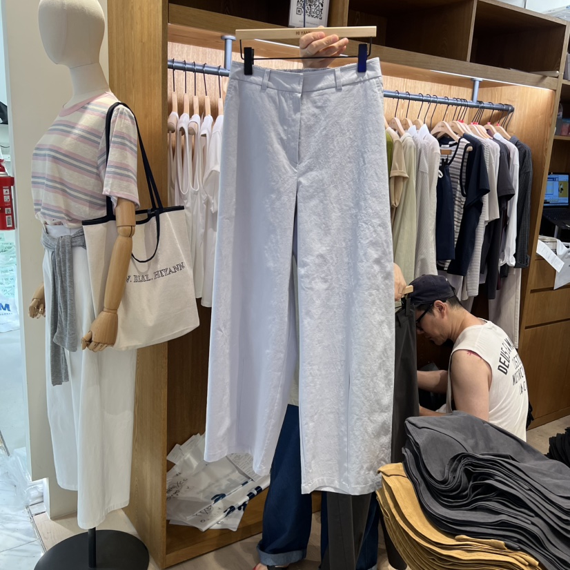 HI YANN韓國代購女士新款26夏季推薦休閑休閑褲棉質腰帶HI YANN休閑褲圖色2