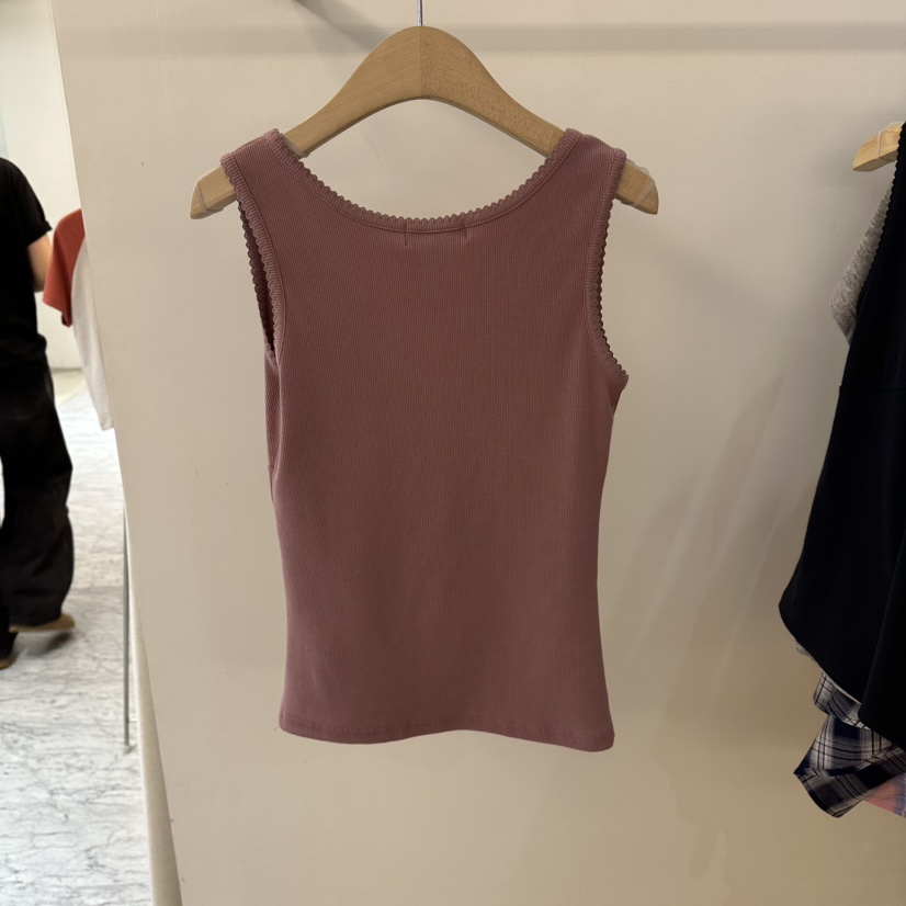 DE VENTI東大門代購女士新款真品時尚26夏季吊帶背心刺繡無袖DE VENTI吊帶/背心