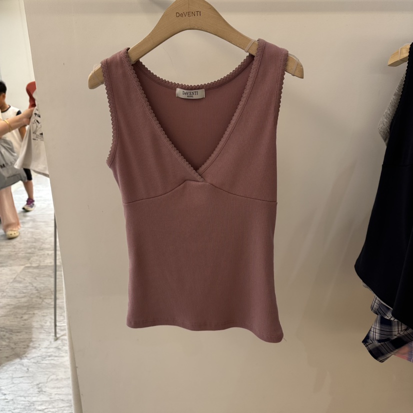 DE VENTI東大門代購女士新款真品時尚26夏季吊帶背心刺繡無袖DE VENTI吊帶/背心圖色2