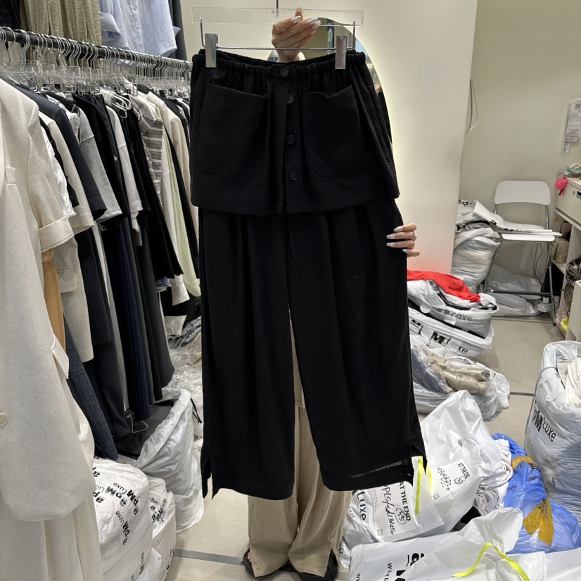 AT THE END東大門直郵女士新款26夏季短裙不含褲子亞麻AT THE END短裙圖色3