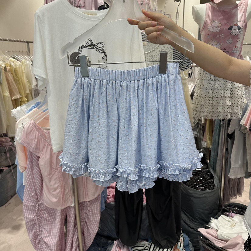 MIMME/LOOKK東大門直郵女士新品時尚休閑26夏季裙褲褶邊雙層MIMME/LOOKK裙褲圖色2