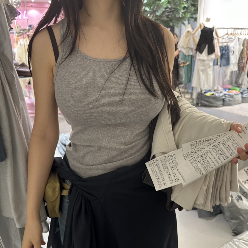 LOVE YOU SO MUCH/MORE THAN YESTERDAY東大門代購女裝新品時尚吊帶背心LYSM/MORE THAN YESTERDAY吊帶/背心圖色1