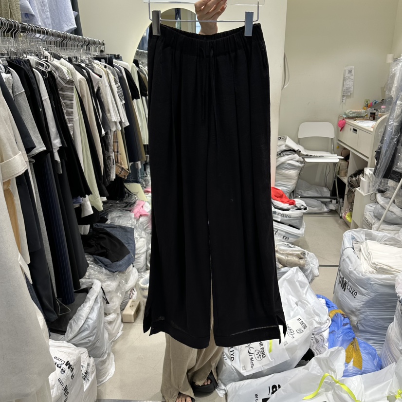AT THE END東大門實拍女士新款26夏季時尚人氣休閑褲亞麻AT THE END休閑褲圖色3