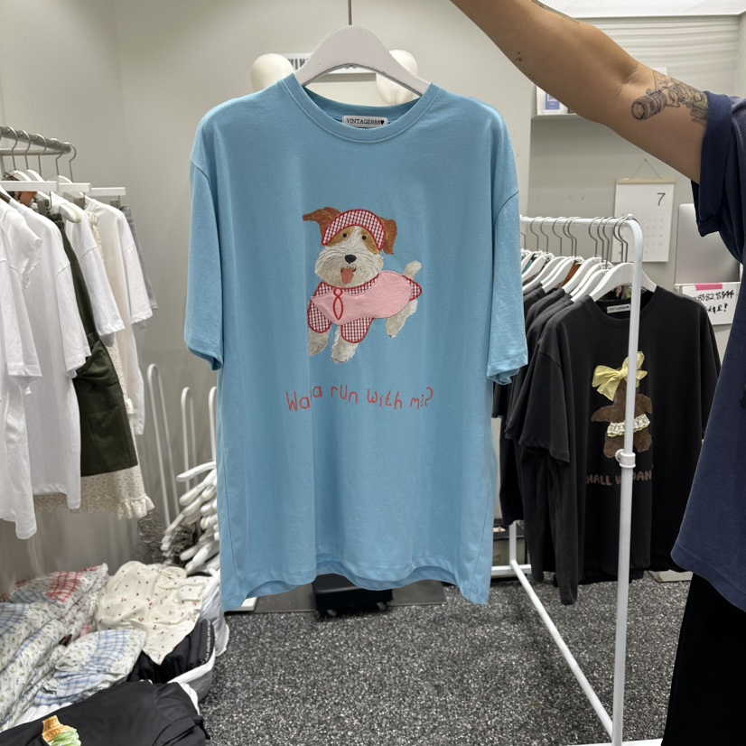 VINTAGE 888韓國直郵女士新款時尚真品熱賣休閑26夏季T恤VINTAGE888/TRIPLE EIGHTT恤圖色2
