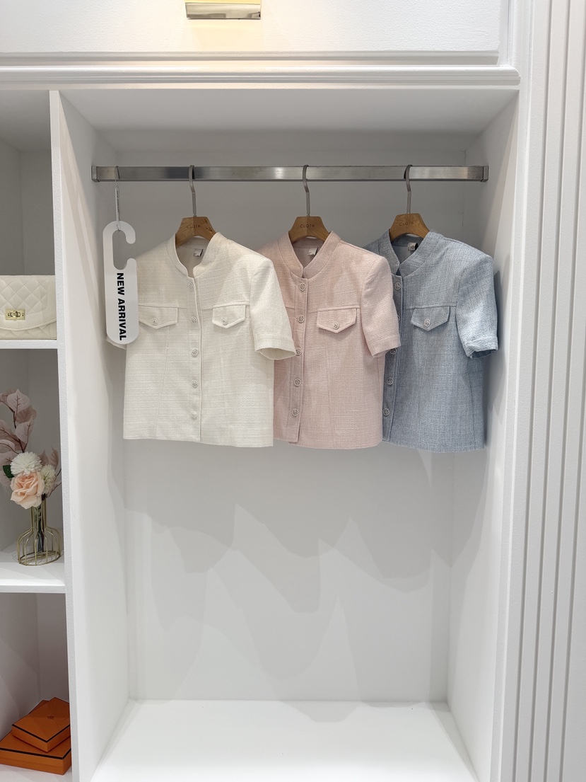 CLOTH東大門實拍女士新款熱賣時尚人氣26夏季夾克粗花呢珍珠CLOTH夾克