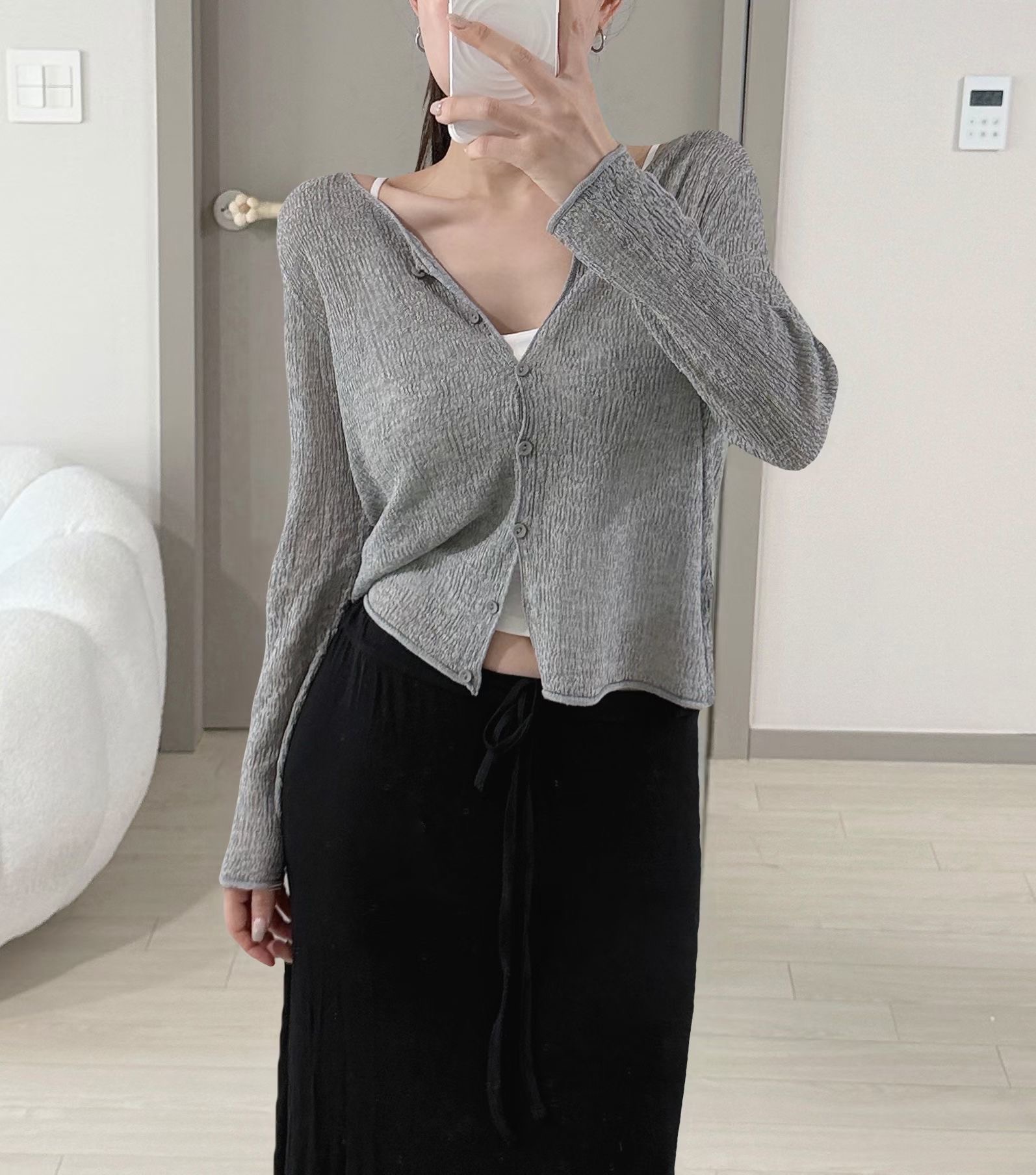 KITSCH東大門實拍女裝新款真品26夏季時尚熱賣休閑推薦開衫KITSCH開衫圖色2