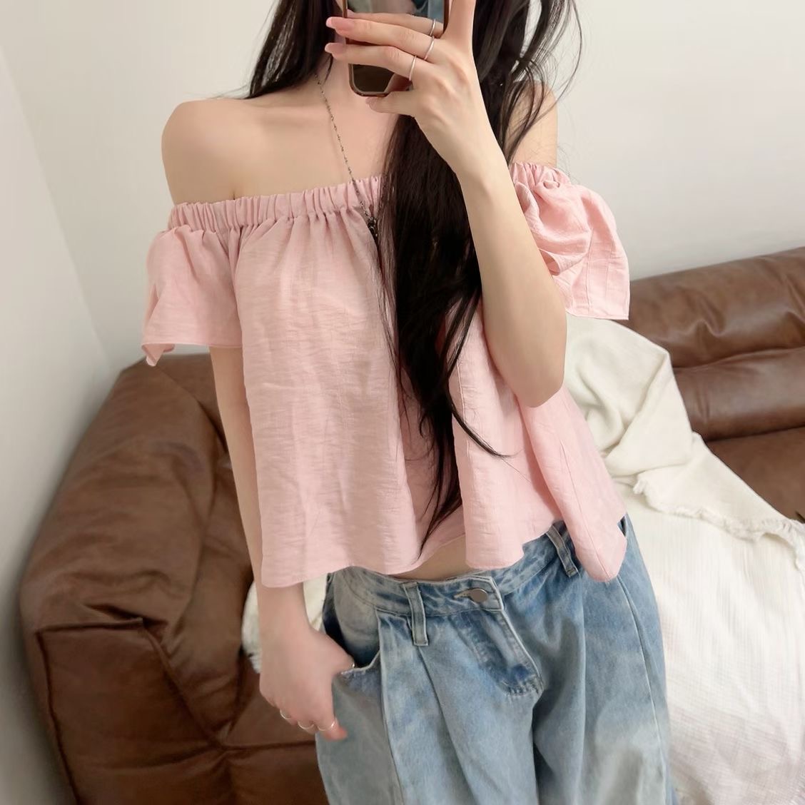 KITSCH東大門代購女士新款時尚人氣真品26夏季襯衫蕾絲衫KITSCH襯衫/蕾絲衫