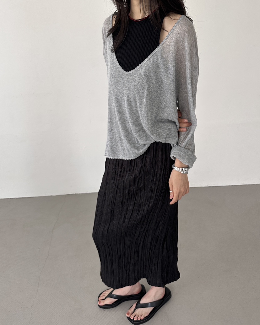 HOWDY/FACT THE NERD東大門實拍女士新品休閑26夏季長裙HOWDY/FACT THE NERD長裙
