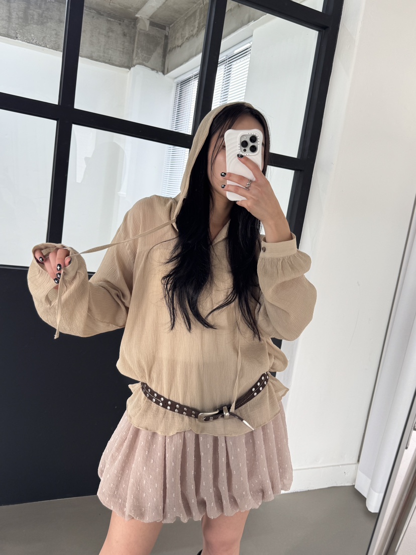 SEARE/PRETZEL韓國代購女士新款熱賣襯衫蕾絲衫Sale打折兜帽SEARE/PRETZEL襯衫/蕾絲衫