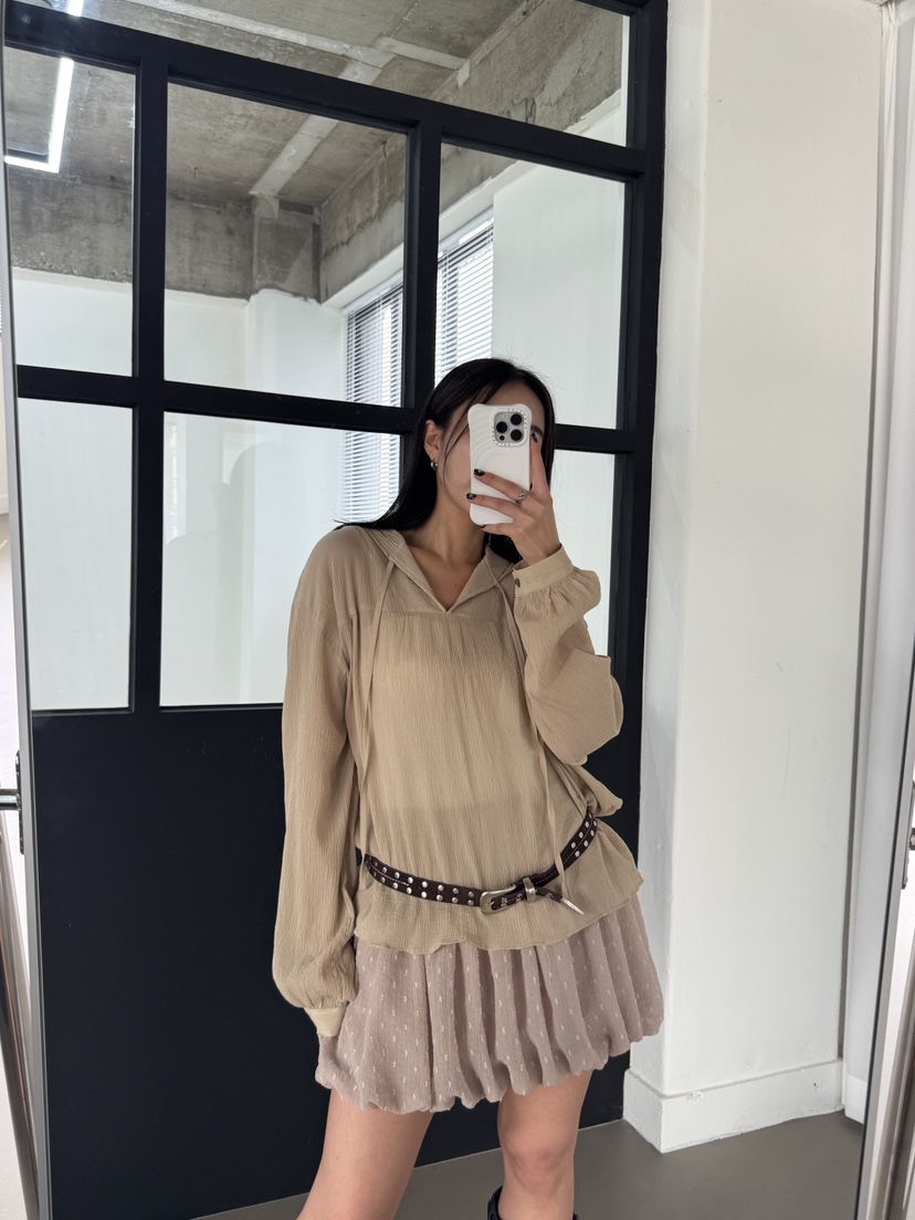 SEARE/PRETZEL韓國代購女士新款熱賣襯衫蕾絲衫Sale打折兜帽SEARE/PRETZEL襯衫/蕾絲衫