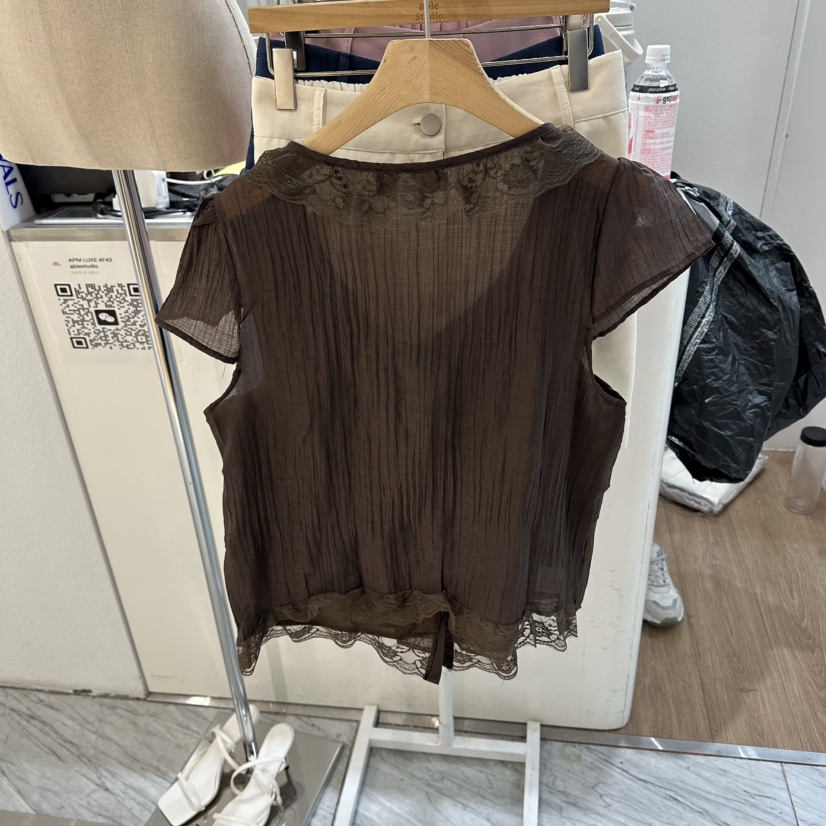 ABLESTUDIO東大門代購女裝新品休閑時尚真品26夏季襯衫蕾絲衫ABLESTUDIO襯衫/蕾絲衫