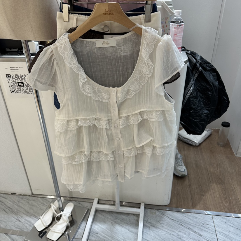 ABLESTUDIO東大門代購女裝新品休閑時尚真品26夏季襯衫蕾絲衫ABLESTUDIO襯衫/蕾絲衫圖色2