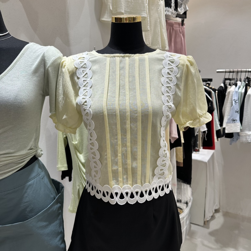 BUBBLE/LOTTIMO韓國代購女士新款26夏季推薦真品襯衫蕾絲衫BUBBLE/LOTTIMO襯衫/蕾絲衫圖色1