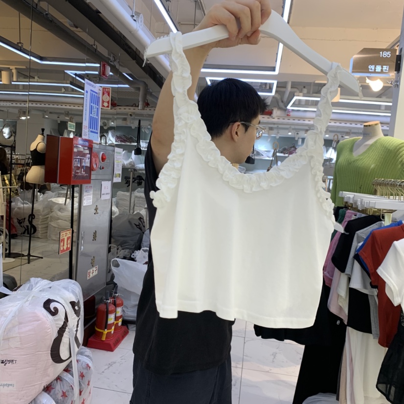 ENDOLPHIN東大門直郵女士新品人氣26夏季吊帶背心褶邊無袖ENDOLPHIN吊帶/背心圖色1