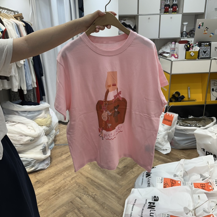 DE LINE東大門實拍女裝新品熱賣推薦人氣26夏季真品休閑T恤DE LINET恤圖色2