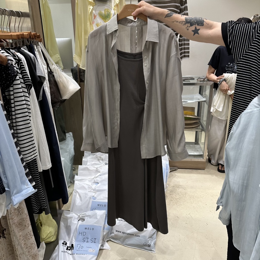 MELO東大門直郵女裝新品推薦休閑26夏季套裝不含項鏈系帶套裝MELO套裝圖色2