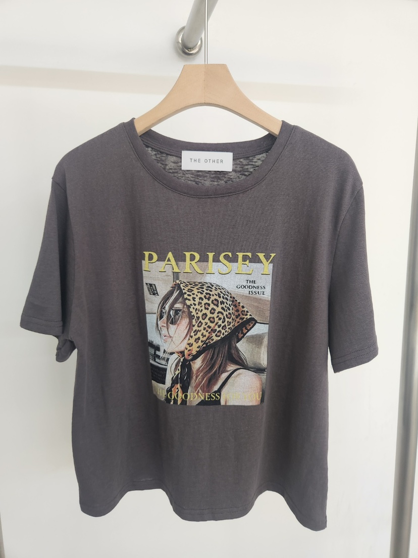 THE OTHER東大門代購女裝新品休閑人氣真品時尚26夏季T恤圍巾THE OTHERT恤圖色1