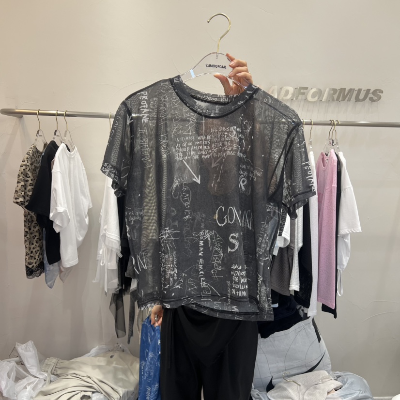 BADFORMUS韓國代購女士新品時尚人氣熱賣休閑26夏季真品T恤BADFORMUST恤圖色1