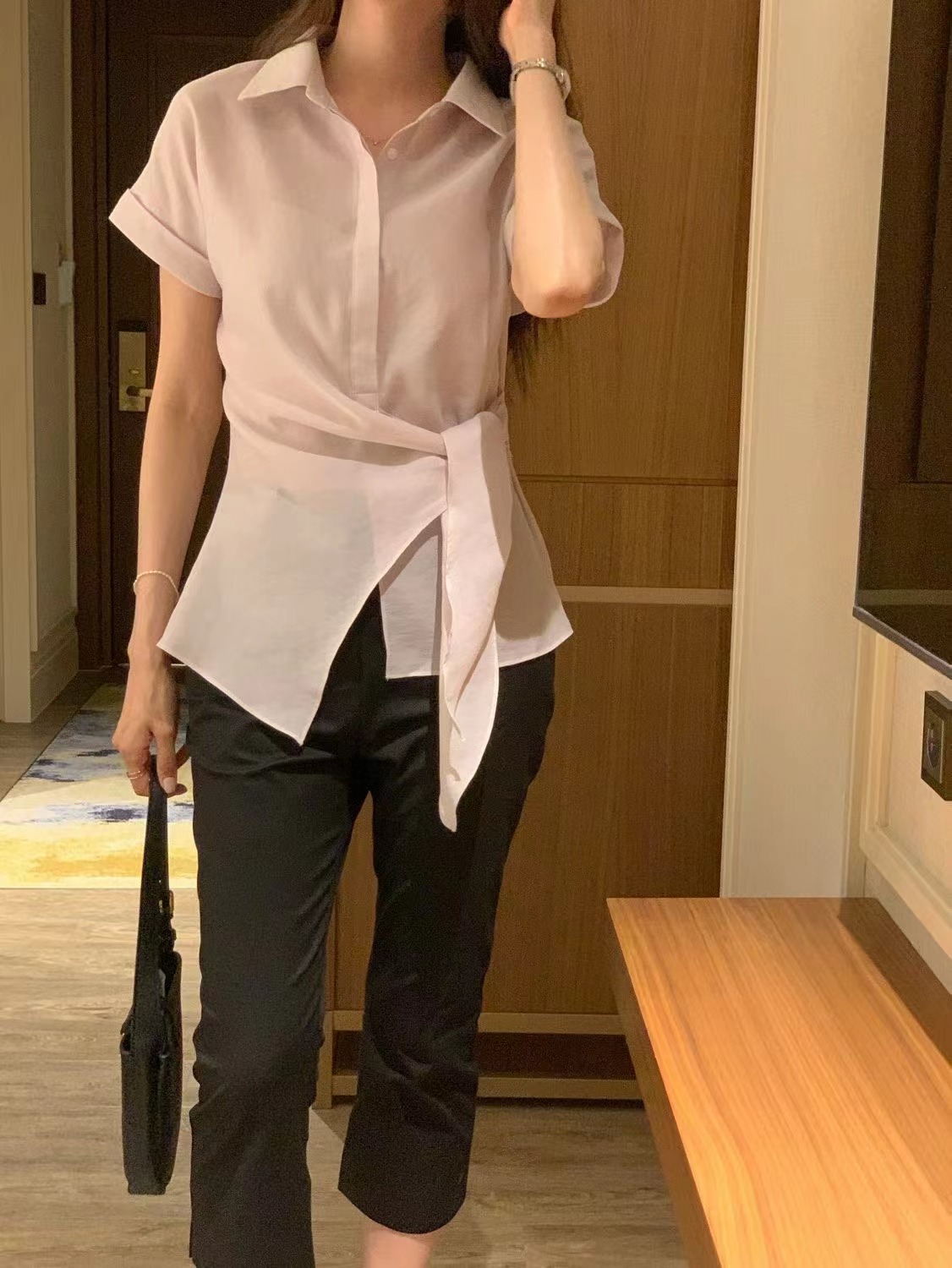 OSRO韓國代購女裝新品休閑人氣26夏季推薦熱賣襯衫蕾絲衫OSRO襯衫/蕾絲衫