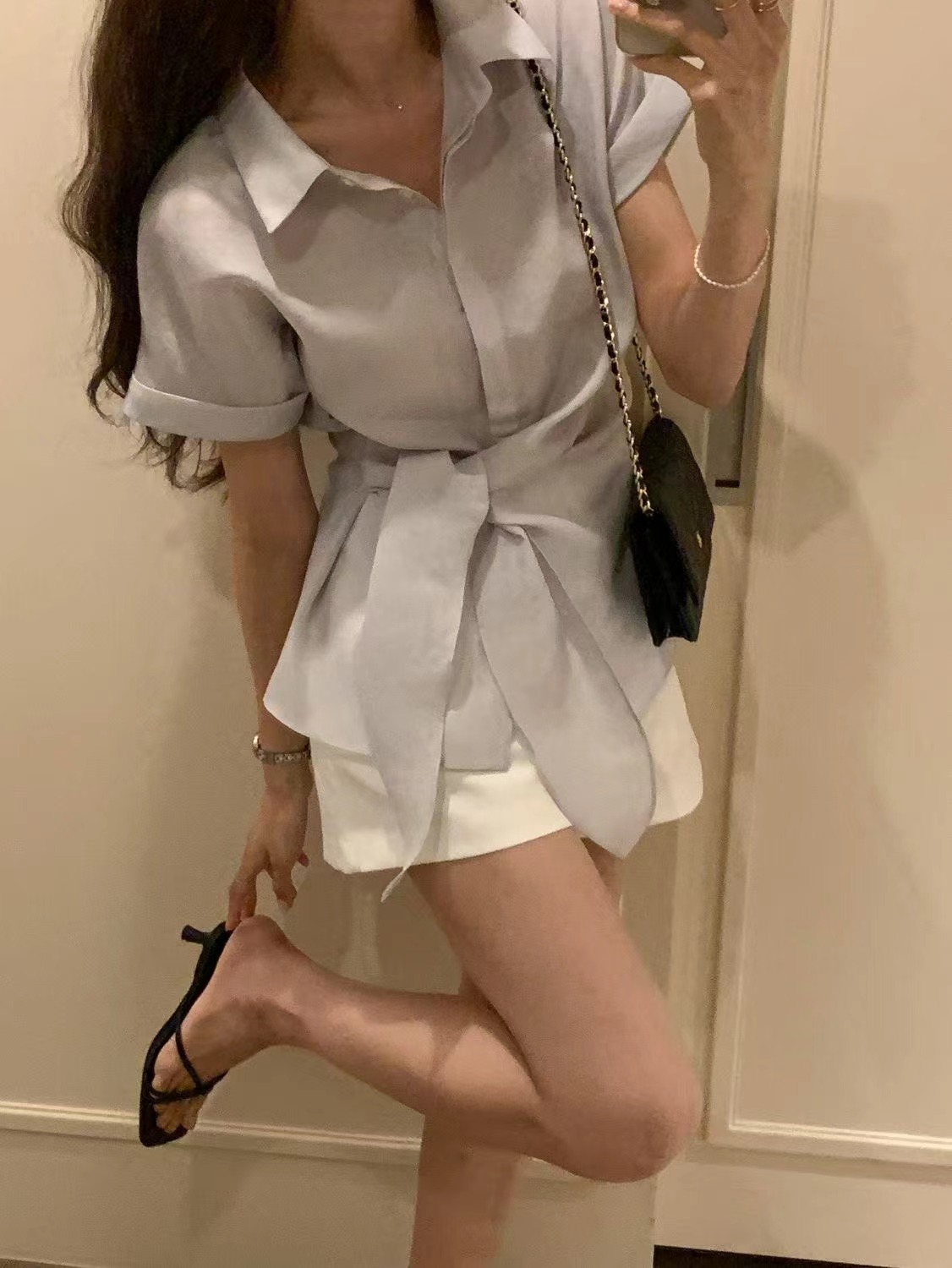 OSRO韓國代購女裝新品休閑人氣26夏季推薦熱賣襯衫蕾絲衫OSRO襯衫/蕾絲衫